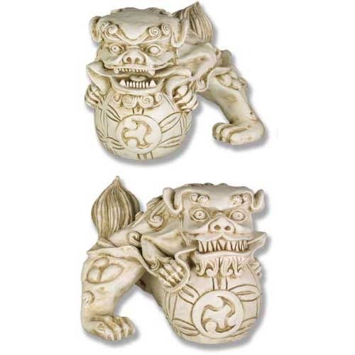 Foo Dog Atco Pair - 7 Outdoor/Indoor Statue - Bella Statues