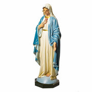 Custom Painted Lifesize Mary with One Hand Outstretched Outdoor/Indoor Statue - Bella Statues