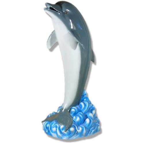 Custom Painted Lifesize Dolphin Life - Size Full Color 6 Outdoor/Indoor Statue - Bella Statues