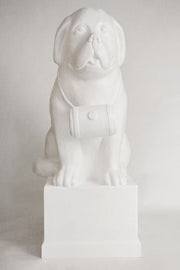 Lifesize ST. BERNARD WITH BARREL 41"H Outdoor/Indoor Statue - Bella Statues