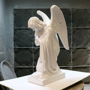 Kneeling Angel Arms Crossed Outdoor/Indoor Statue - Bella Statues