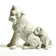 Boxer Dog And Pup Outdoor/Indoor Statue - Bella Statues