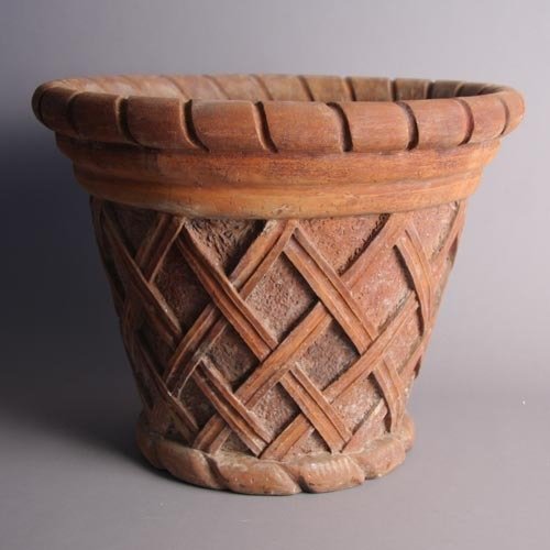 16 Basket Weave 12.5 H Outdoor/Indoor Statue - Bella Statues