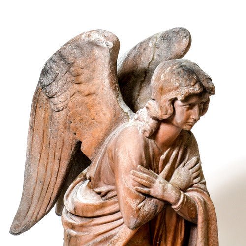 Adoration Angel Crossed Outdoor/Indoor Statue - Bella Statues