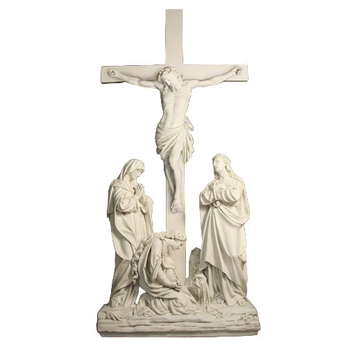 Lifesize (Md.) Jesus Is Crucified w/cross Station 12 Outdoor/Indoor Statue - Bella Statues