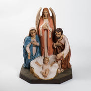 Custom Painted Lifesize HOLY FAMILY W/ANGEL 38" H Outdoor/Indoor Statue - Bella Statues