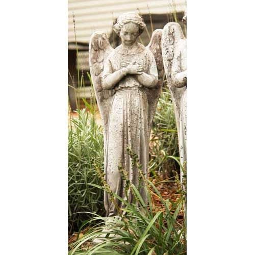 Angel Cari Cross Hands 21 Fs Outdoor/Indoor Statue - Bella Statues