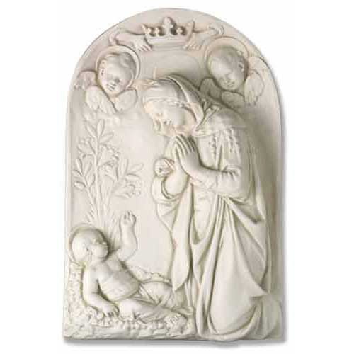 Custom Painted Adoration Of The Child Fz 29"H Outdoor/Indoor Statue - Bella Statues