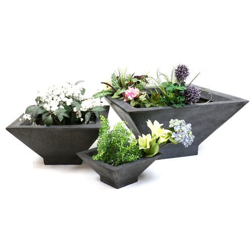 ANDOVER A POT LG. 30" W Outdoor/Indoor Statue - Bella Statues