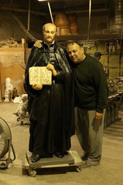 Custom Painted Lifesize Saint Ignatius 71 Outdoor/Indoor Statue - Bella Statues