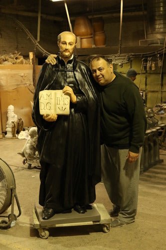 Custom Painted Lifesize Saint Ignatius 71 Outdoor/Indoor Statue - Bella Statues