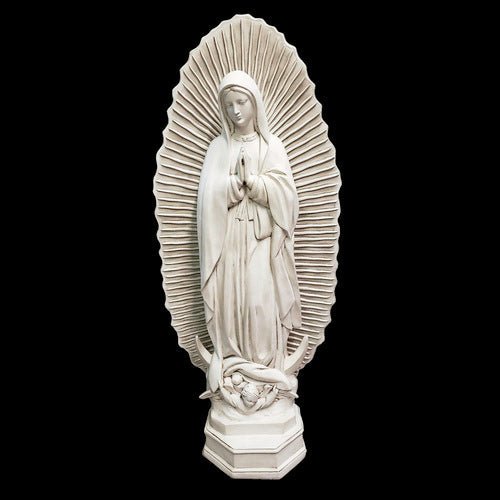 Lifesize Our Lady Guadalupe Mary with Starburst Outdoor/Indoor Statue - Bella Statues