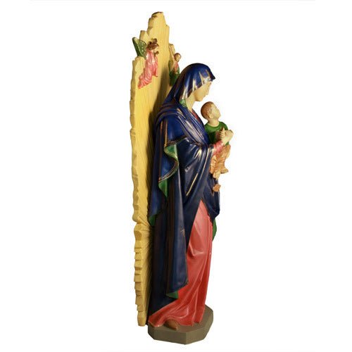 Custom Painted Lifesize Custom Painted Lady of Perpetual Help Mary Madonna and child w/Sunburst Outdoor/Indoor Statue - Bella Statues