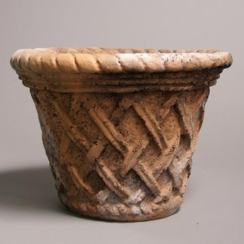 Lattice Pot Small 10" Outdoor/Indoor Statue - Bella Statues