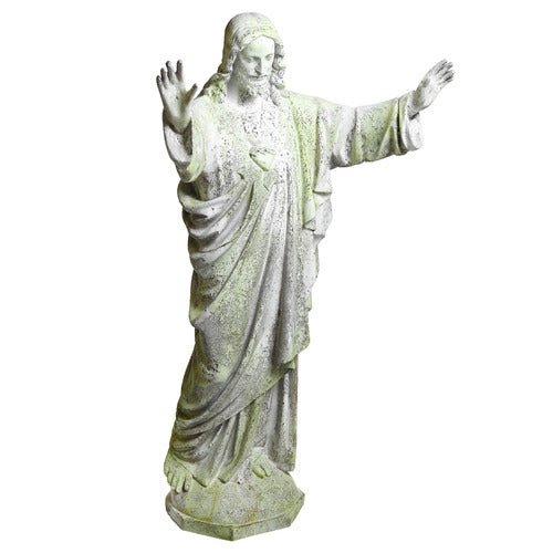 Lifesize Jesus Sacred Heart Blessing 60 Outdoor/Indoor Statue - Bella Statues