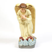 Custom Painted Angel Sorrow Kneeling Cross 27 Outdoor/Indoor Statue - Bella Statues