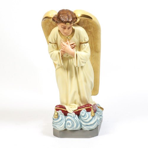 Custom Painted Angel Sorrow Kneeling Cross 27 Outdoor/Indoor Statue - Bella Statues