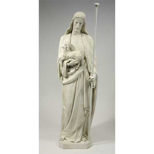 Lifesize Jesus With Lamb 60"H Outdoor/Indoor Statue - Bella Statues