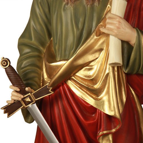 Custom Painted Lifesize Saint Paul 62" H Outdoor/Indoor Statue - Bella Statues