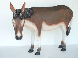 Custom Painted Lifesize Donkey Mule Jackass 40 Outdoor/Indoor Statue - Bella Statues