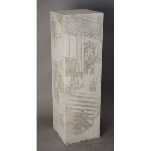 Lifesize Oriental Rectangle Ped. 40 Outdoor/Indoor Statue - Bella Statues