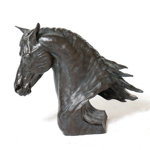 Horse Head bronzed Outdoor/Indoor Statue - Bella Statues