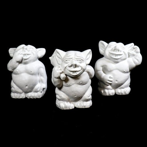 Picc - A - Dilly Set of 3 15"H Outdoor/Indoor Statue - Bella Statues