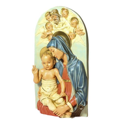 Custom Painted Lifesize Mother Mary And Child Heaven 38 Outdoor/Indoor Statue - Bella Statues