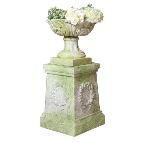 Wreath Pedestal 18 Outdoor/Indoor Statue - Bella Statues