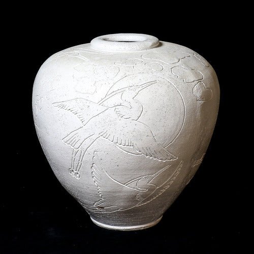 Crane Pot 20 Outdoor/Indoor Statue - Bella Statues