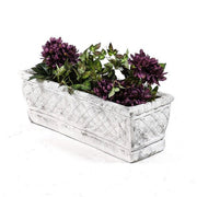 Rectangular Weave Pot 8 Outdoor/Indoor Statue - Bella Statues