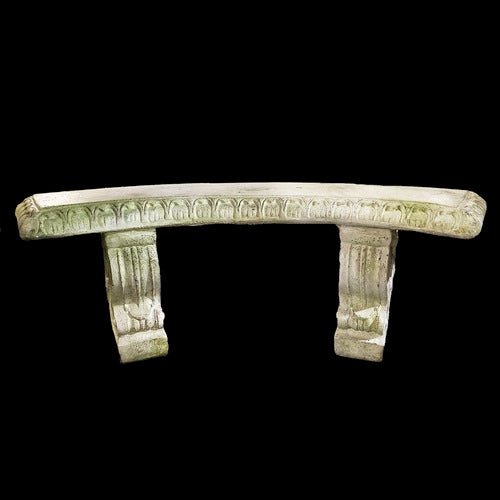 Lifesize Curved Garden Bench 18 Outdoor/Indoor Statue - Bella Statues