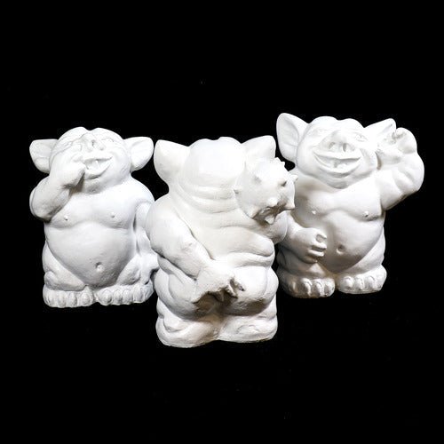 Picc - A - Dilly Set of 3 15"H Outdoor/Indoor Statue - Bella Statues