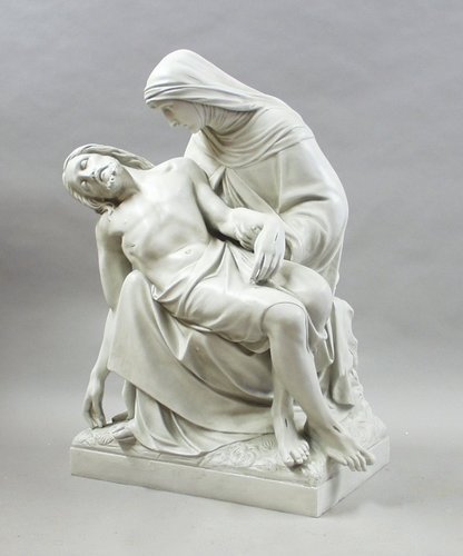 Custom Painted Lifesize Mary Holding Jesus Pieta By Daprato 42 Outdoor/Indoor Statue - Bella Statues