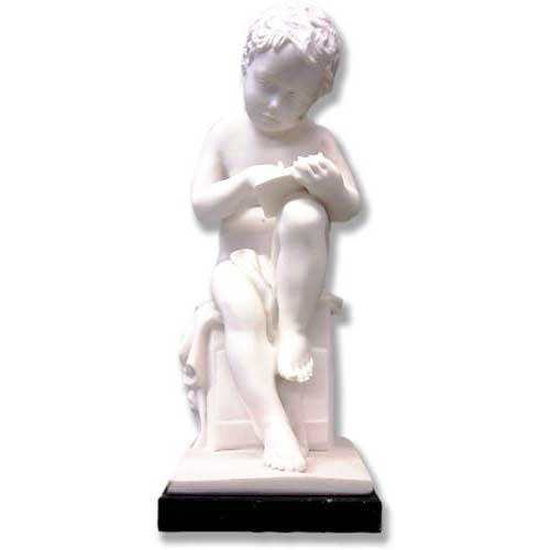 Writing Putto Sm. Outdoor/Indoor Statue - Bella Statues