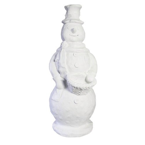 Lifesize Stone Cold Snowman 37 Outdoor/Indoor Statue - Bella Statues