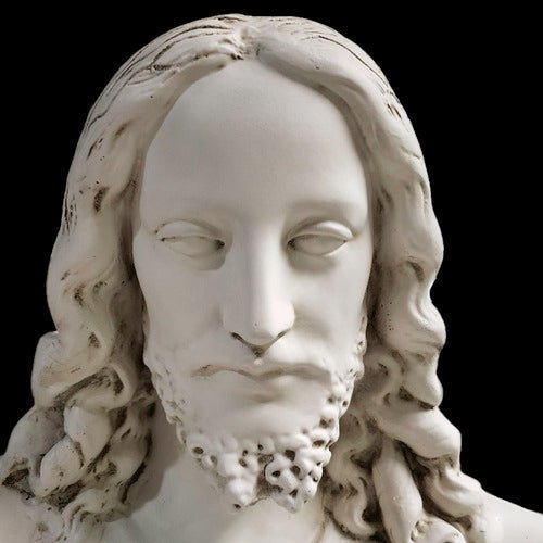 Lifesize Jesus Religious Sacred Heart (HANDS UP) 60" Outdoor/Indoor Statue - Bella Statues