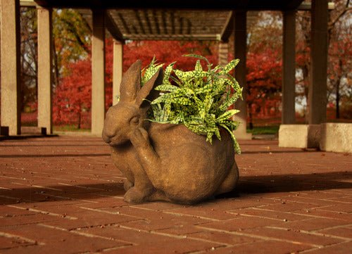 Bunny Pot Scratching Outdoor/Indoor Statue - Bella Statues