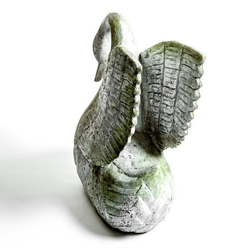 Swan From Wood Carving Outdoor/Indoor Statue - Bella Statues