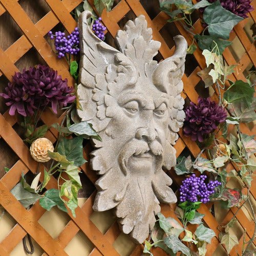 Long thin Stare Mask 12"h Outdoor/Indoor Statue - Bella Statues