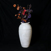 Lifesize Mediterranean Ribbed Urn 42 Outdoor/Indoor Statue - Bella Statues