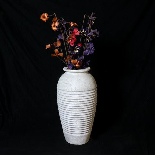 Lifesize Mediterranean Ribbed Urn 42 Outdoor/Indoor Statue - Bella Statues