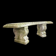 Lifesize Curved Garden Bench 18 Outdoor/Indoor Statue - Bella Statues