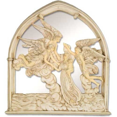 Angels Of The Sea Mirror 10 Outdoor/Indoor Statue - Bella Statues