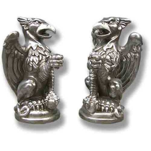 Griffin Candleholder Set/2 Outdoor/Indoor Statue - Bella Statues