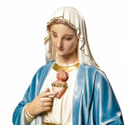 Custom Painted Lifesize Mary with One Hand Outstretched Outdoor/Indoor Statue - Bella Statues