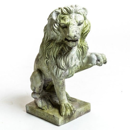 Lion Left Paw Up Outdoor/Indoor Statue - Bella Statues