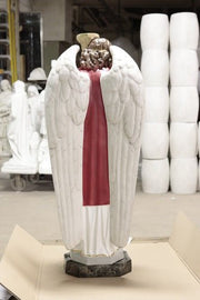 Custom Painted Lifesize Majestic Guardian Angel - R 52 Outdoor/Indoor Statue - Bella Statues