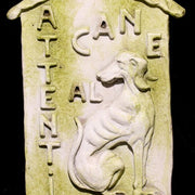 Beware Of Dog Plaque 15 Outdoor/Indoor Statue - Bella Statues