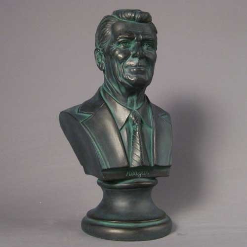 Ronald Reagan Bust 12"H Outdoor/Indoor Statue - Bella Statues